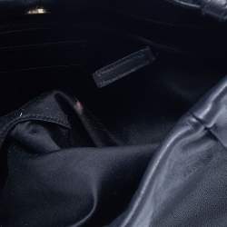 Pre Owned Yves Saint Laurent Black Leather Rive Gauche Mombasa Hobo