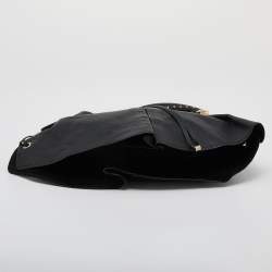 Pre Owned Yves Saint Laurent Black Leather Rive Gauche Mombasa Hobo