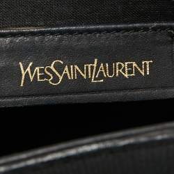 Pre Owned Saint Laurent Black Leather Small Cabas Chyc Tote