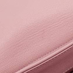 Pre Owned حقيبة بقلاب إيف سان لوران شيك جلد وردي متوسطة