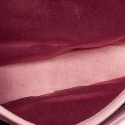 Pre Owned حقيبة بقلاب إيف سان لوران شيك جلد وردي متوسطة