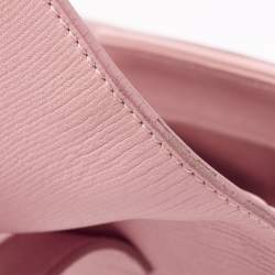 Pre Owned حقيبة بقلاب إيف سان لوران شيك جلد وردي متوسطة