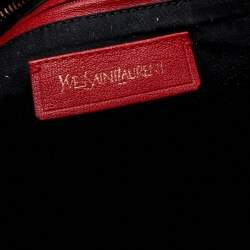 Pre Owned حقيبة يد توتس سان لوران كاباس شيك جلد أحمر متوسطة