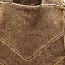 Pre Owned Yves Saint Laurent Brown Leather Shoulder Bag
