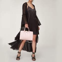 Pre Owned حقيبة يد توتس إيف سان لوران واي لاين كاباس جلد وردي فاتح صغيرة