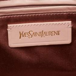 Pre Owned حقيبة يد توتس إيف سان لوران واي لاين كاباس جلد وردي فاتح صغيرة