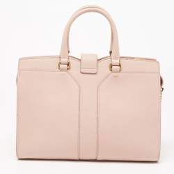 Pre Owned حقيبة يد توتس إيف سان لوران واي لاين كاباس جلد وردي فاتح صغيرة