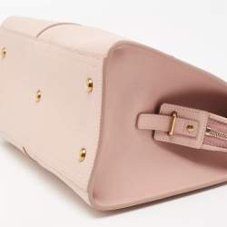 Pre Owned حقيبة يد توتس إيف سان لوران واي لاين كاباس جلد وردي فاتح صغيرة