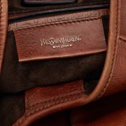 Pre Owned حقيبة هوبو إيف سان لوران مومباسا هورن جلد بني