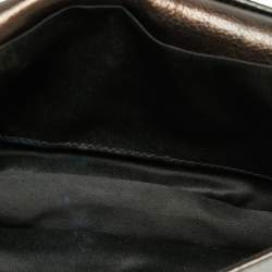 مملوكة مسبقًا Yves Saint Laurent Brown Leather Jeweled Studded Flap Crossbody Bag