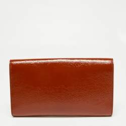 مملوكة مسبقًا Yves Saint Laurent Rust Patent Leather Belle De Jour Flap Clutch