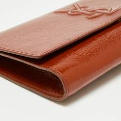 مملوكة مسبقًا Yves Saint Laurent Rust Patent Leather Belle De Jour Flap Clutch