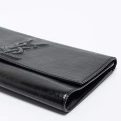 مملوكة مسبقًا Yves Saint Laurent Black Patent Leather Belle De Jour Flap Clutch