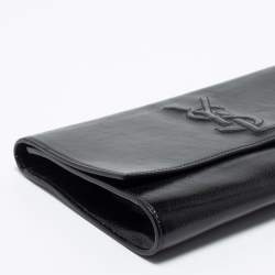 مملوكة مسبقًا Yves Saint Laurent Black Patent Leather Belle De Jour Flap Clutch