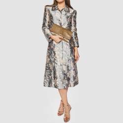 Pre Owned Yves Saint Laurent Brown Coated Canvas Belle De Jour Flap Clutch