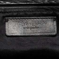 Pre Owned Yves Saint Laurent Olive Green Croc Embossed Nubuck Leather Large Downtown Tote