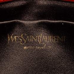 Pre Owned Yves Saint Laurent Cinnamon Brown Patent Leather Belle De Jour Flap Clutch