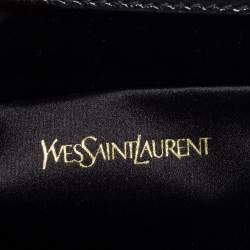 Yves Saint Laurent Black Patent Leather Belle De Jour Flap Clutch