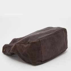Pre Owned Yves Saint Laurent Brown Leather Roady Hobo