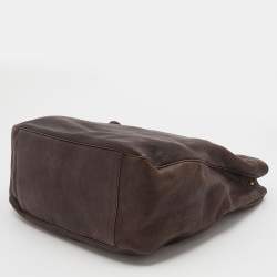 Pre Owned Yves Saint Laurent Brown Leather Roady Hobo