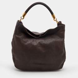 Pre Owned Yves Saint Laurent Brown Leather Roady Hobo