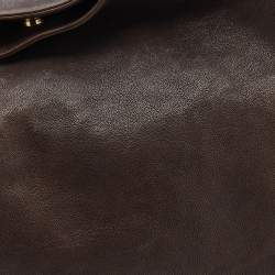 Pre Owned Yves Saint Laurent Brown Leather Roady Hobo