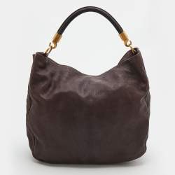 Pre Owned Yves Saint Laurent Brown Leather Roady Hobo