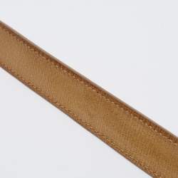 Pre Owned حقيبة كتف إيف سان لوران شيك جلد لامعة ذهبية متوسطة