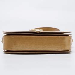 Pre Owned حقيبة كتف إيف سان لوران شيك جلد لامعة ذهبية متوسطة