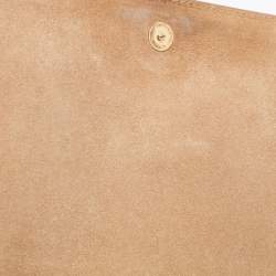 Pre Owned حقيبة كتف إيف سان لوران شيك جلد لامعة ذهبية متوسطة