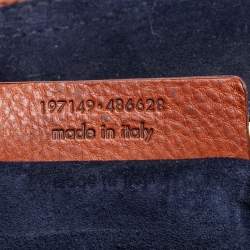 Yves Saint Laurent Brown/Navy Blue Leather and Suede Medium Muse Two Top Handle Bag