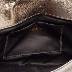 Pre Owned Yves Saint Laurent Metallic Gold Leather Belle De Jour Clutch