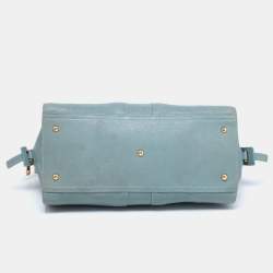 مملوكة مسبقًا حقيبة يد توتس إيف سان لوران كاباس شيك جلد أزرق فاتح  متوسطة