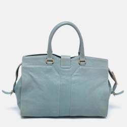 مملوكة مسبقًا حقيبة يد توتس إيف سان لوران كاباس شيك جلد أزرق فاتح  متوسطة