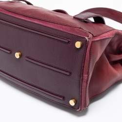 Yves Saint Laurent Burgundy Leather Medium Muse Two Satchel