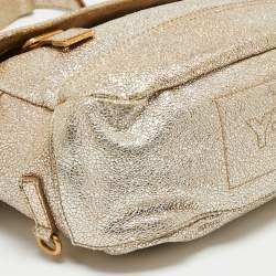 Pre Owned Yves Saint Laurent Metallic Gold Leather Besace Shoulder Bag