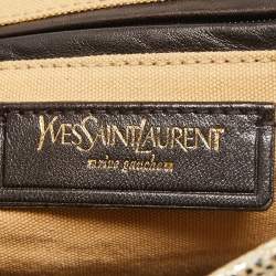 Pre Owned Yves Saint Laurent Metallic Gold Leather Besace Shoulder Bag
