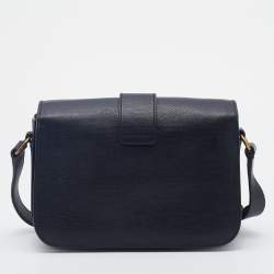 Pre Owned Yves Saint Laurent Black Leather Medium Chyc Flap Bag