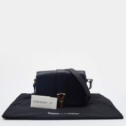 Pre Owned Yves Saint Laurent Black Leather Medium Chyc Flap Bag