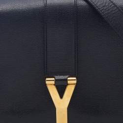 Pre Owned Yves Saint Laurent Black Leather Medium Chyc Flap Bag