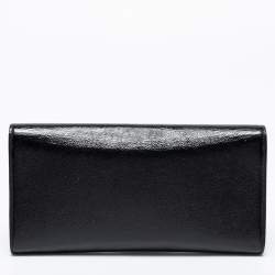 Pre Owned Yves Saint Laurent Black Patent Leather Belle De Jour Flap Clutch