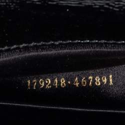 Pre Owned Yves Saint Laurent Black Patent Leather Belle De Jour Flap Clutch