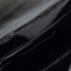 Pre Owned Yves Saint Laurent Black Patent Leather Belle De Jour Flap Clutch