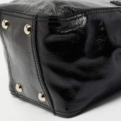 Pre Owned Yves Saint Laurent Black Leather Mini Downtown Tote