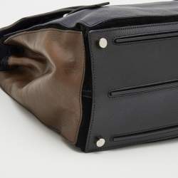 Pre Owned Yves Saint Laurent Tri Color Leather Large Muse Two Top Handle Bag