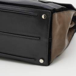 Pre Owned Yves Saint Laurent Tri Color Leather Large Muse Two Top Handle Bag