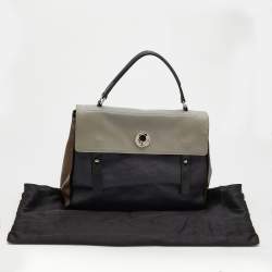 Pre Owned Yves Saint Laurent Tri Color Leather Large Muse Two Top Handle Bag