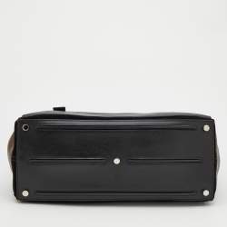 Pre Owned Yves Saint Laurent Tri Color Leather Large Muse Two Top Handle Bag