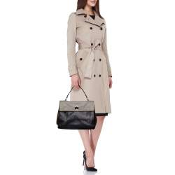 Pre Owned Yves Saint Laurent Tri Color Leather Large Muse Two Top Handle Bag