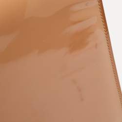 Pre Owned Yves Saint Laurent Beige Patent Leather Belle De Jour Flap Clutch